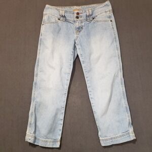 Tommy Jean Capri Womens Size 7 Mid Rise Straight Light Wash